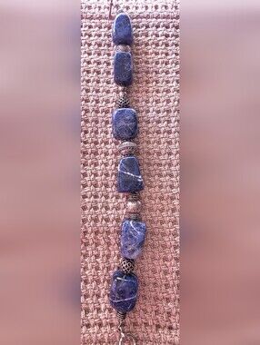 CHUNKY SODALITE TUMBLED STONE BEAD MALA BRACELET